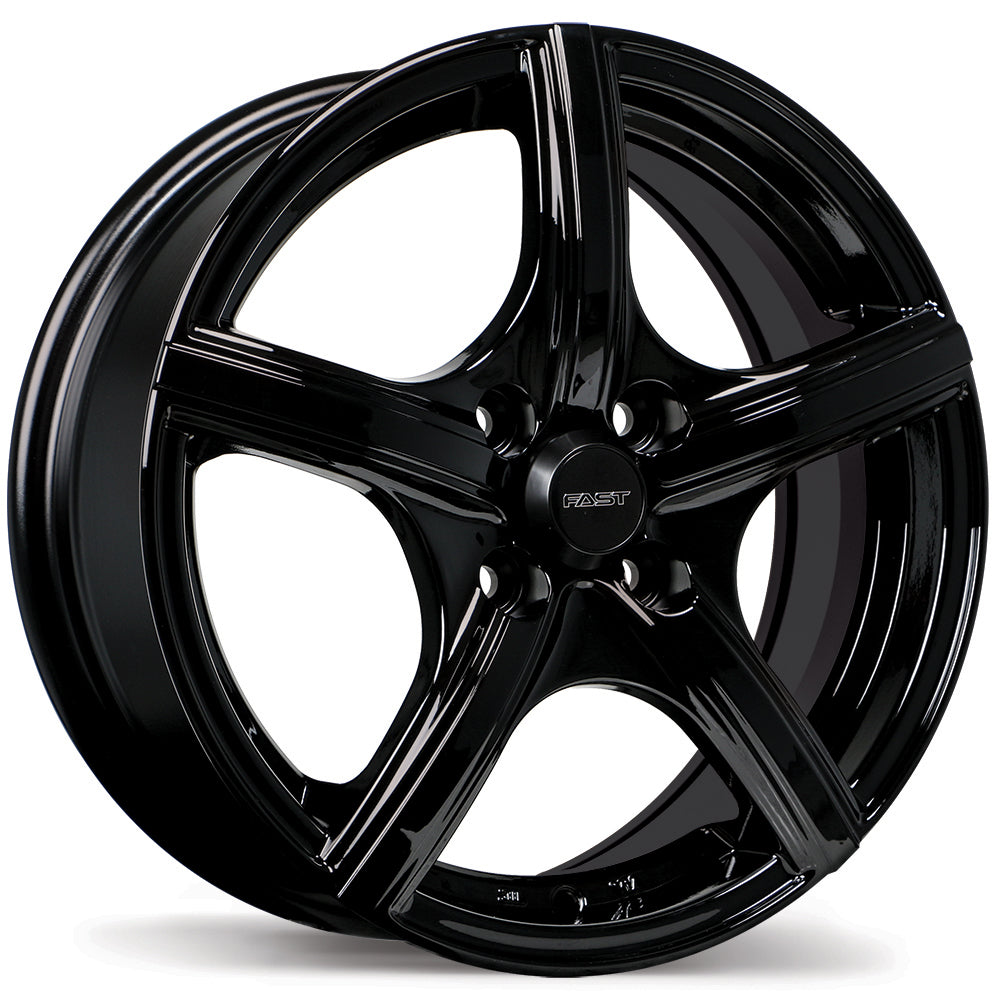Fast Wheels Jet Gloss Black 14x5.5 +40 4x100mm 60.1mm