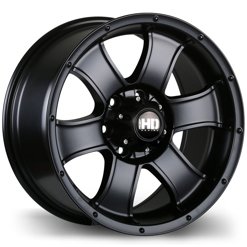 Fast HD Terrano Satin Black 16x8 +18 6x114.3mm 66.1mm