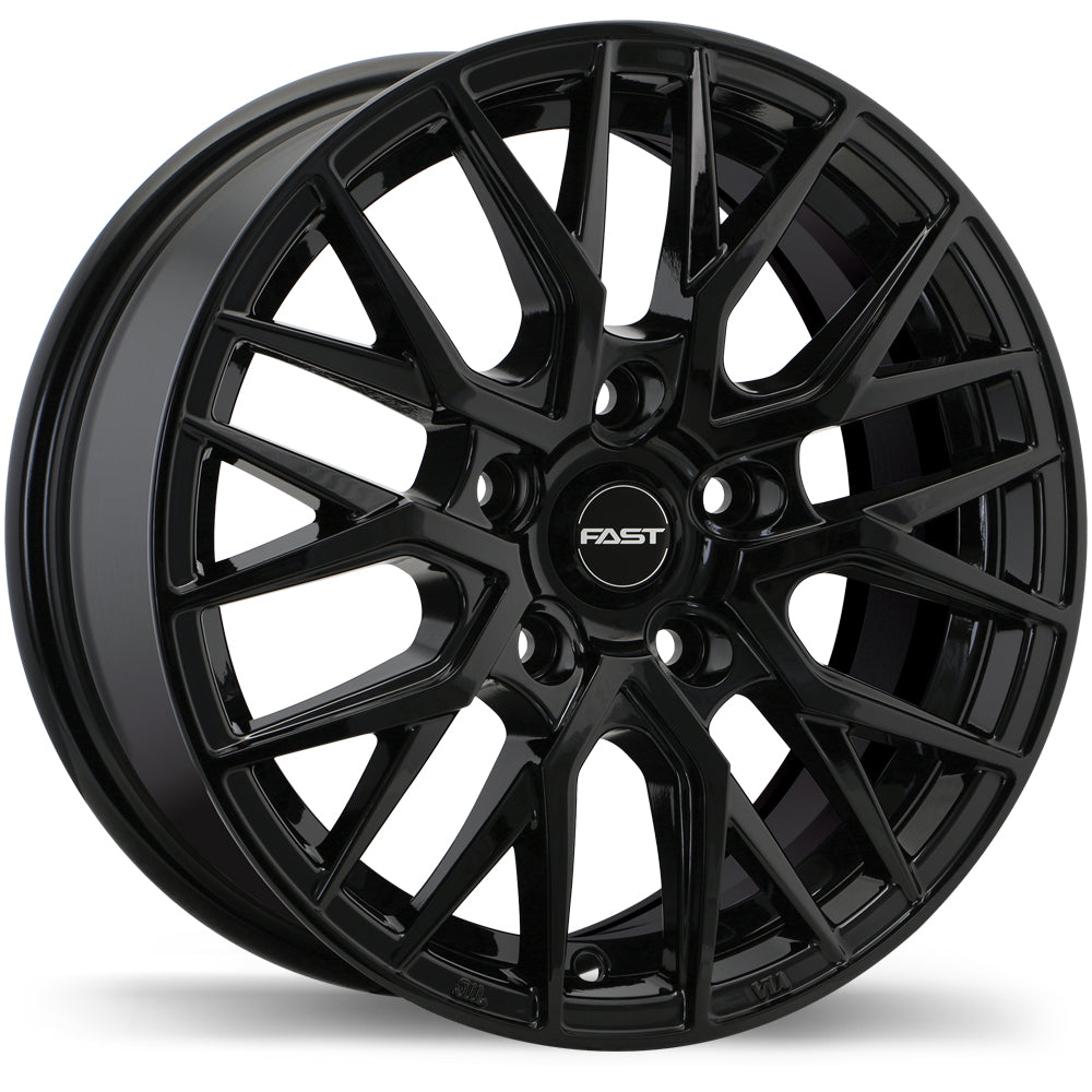 Fast Wheels Tronic Gloss Black 15x6.5 +40 5x100mm 54.1mm