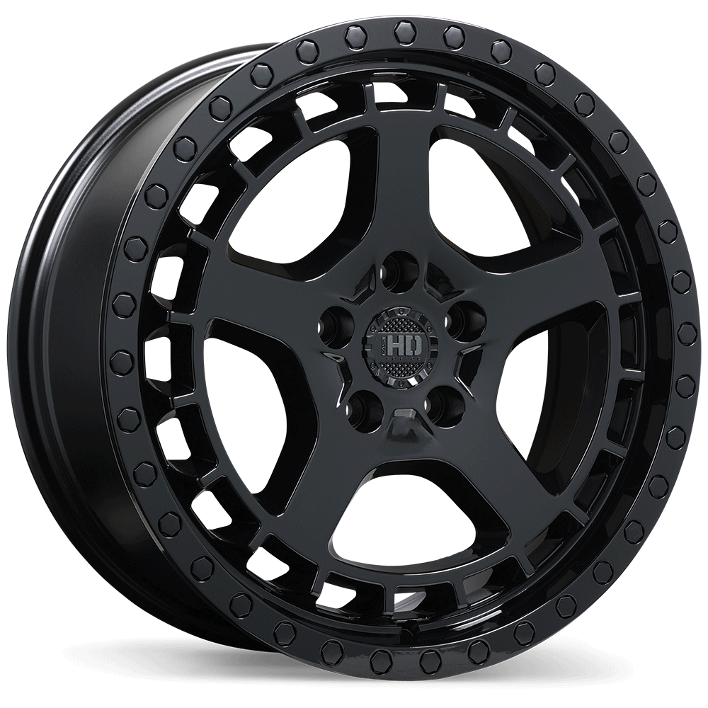 Fast HD Overland Gloss Black 18x8 +45 5x127mm 71.5mm