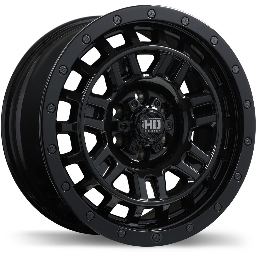 Fast HD K-O Gloss Black 17x8 +30 6x114.3mm 66.1mm