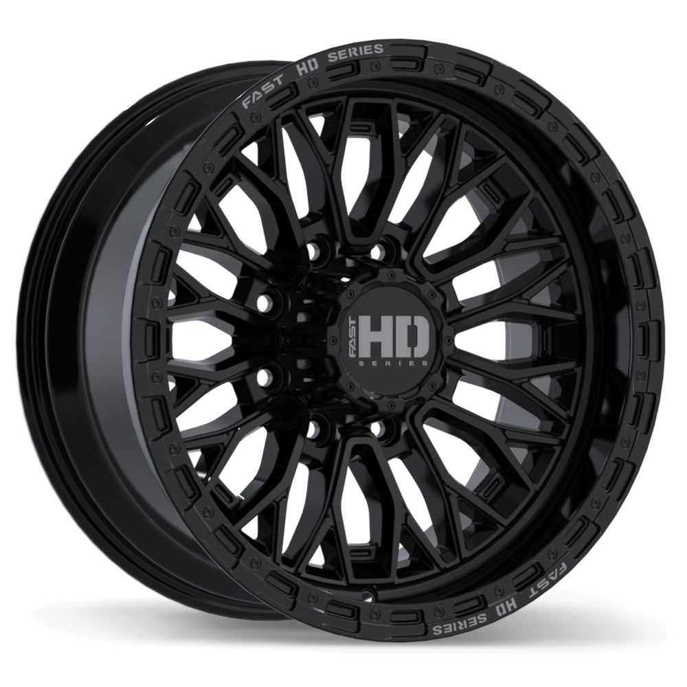Fast HD Muramasa Gloss Black with Grey Milling 20x10 0 8x180mm 124.4mm