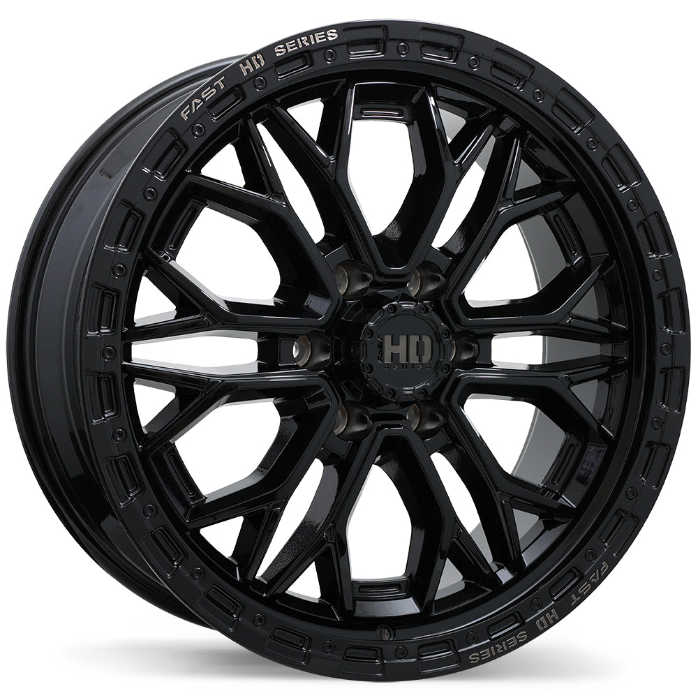 Fast HD Muramasa Gloss Black with Grey Milling 20x9 +30 6x139.7mm 84.2mm