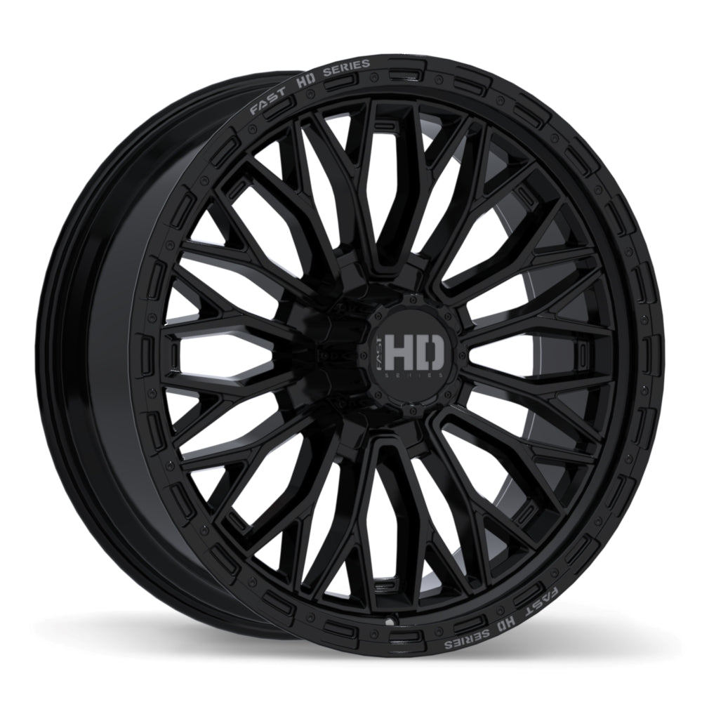 Fast HD Muramasa Gloss Black with Grey Milling 24x9.5 +35 8x165.1mm 121.1mm