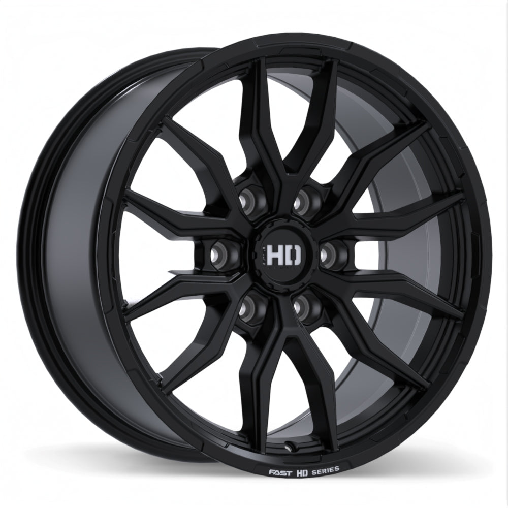 Fast HD Grit Satin Black with Milling 18x8.5 +20 6x139.7mm 78.0mm