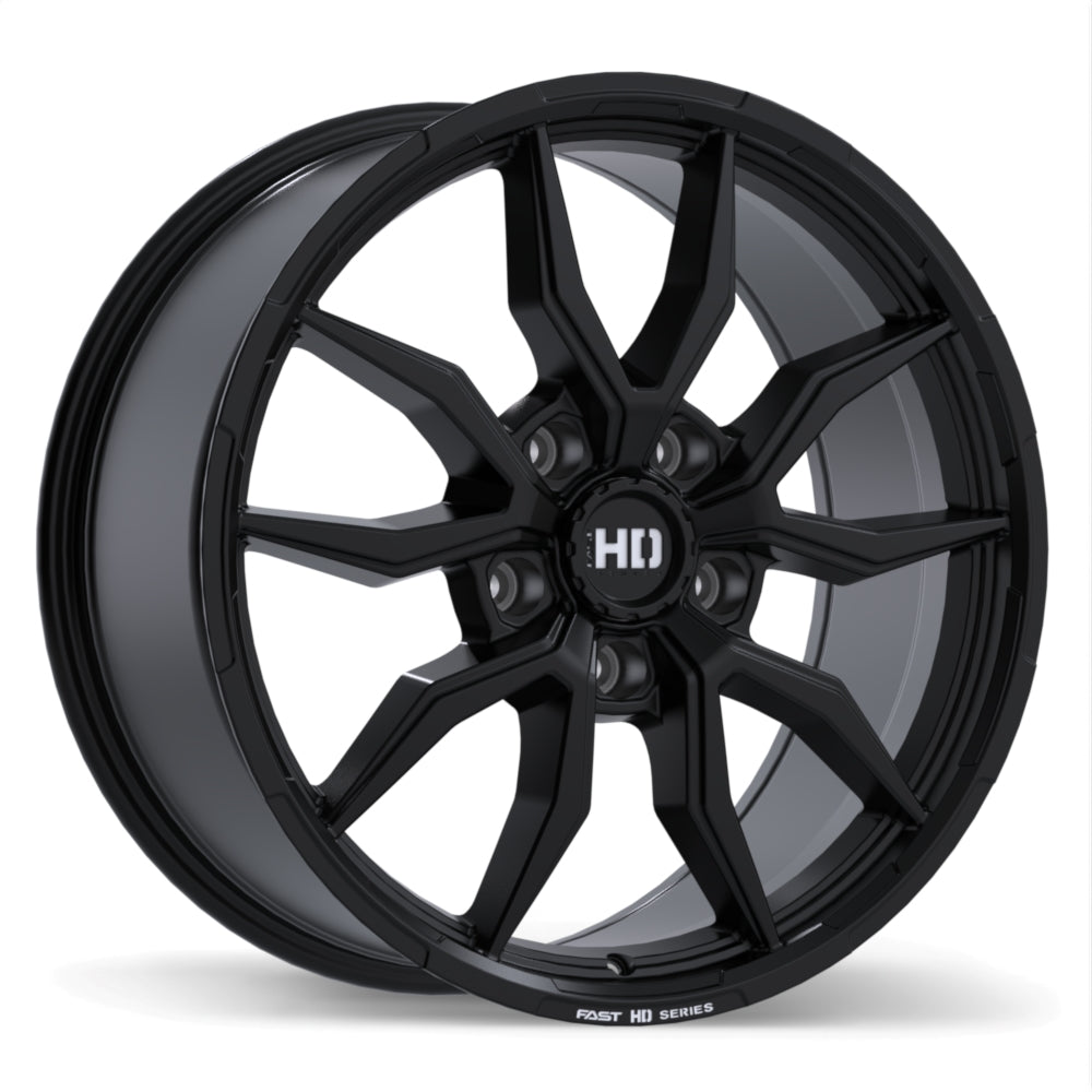 Fast HD Grit Satin Black with Milling 20x9 +45 5x127mm 71.5mm