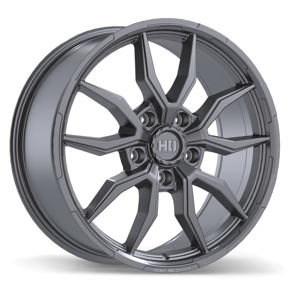 Fast HD Grit Satin Gunmetal with Milling 20x9 +45 5x127mm 71.5mm