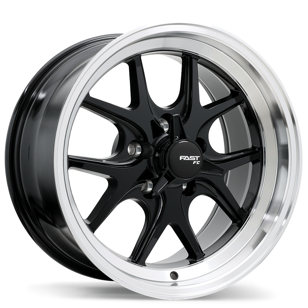 Fast Wheels FC04V Gloss Black with Machined Lip 18x9 0 5x127mm 71.5mm
