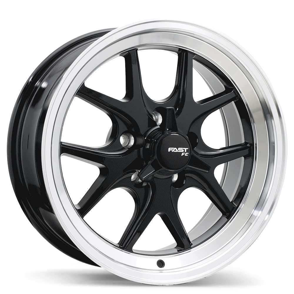 Fast Wheels FC04V Gloss Black with Machined Lip 17x8 0 5x127mm 71.5mm