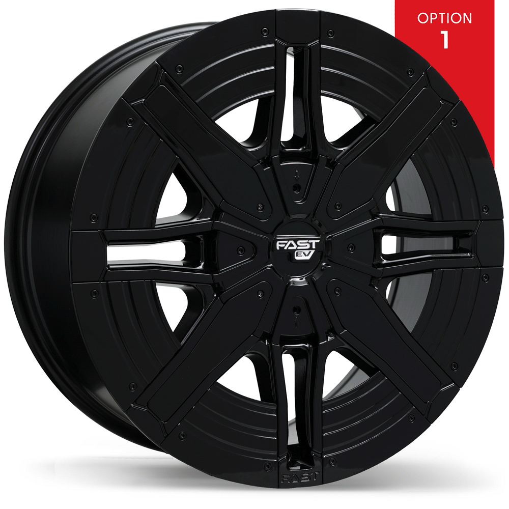 Fast Wheels EV08 Gloss Black 20x8.5 +44 6x135mm 87.1mm