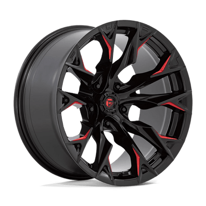 Fuel Offroad D823 FLAME Gloss Black Mill W/ Candy Red 20x10 -18 5x127mm 71.5mm