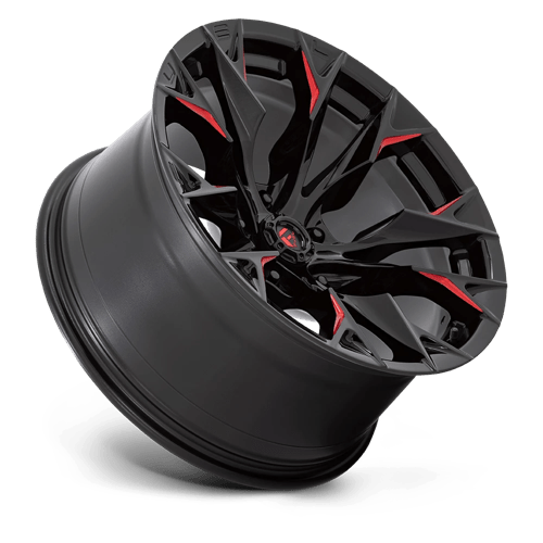 Fuel Offroad D823 FLAME Gloss Black Mill W/ Candy Red 20x10 -18 5x127mm 71.5mm
