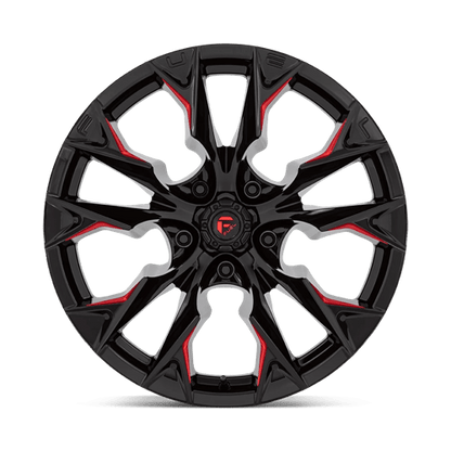 Fuel Offroad D823 FLAME Gloss Black Mill W/ Candy Red 20x10 -18 5x127mm 71.5mm
