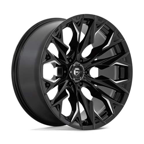 Fuel Offroad D803 FLAME Gloss Black Milled 22x10 -18 6x139.7mm 106.1mm