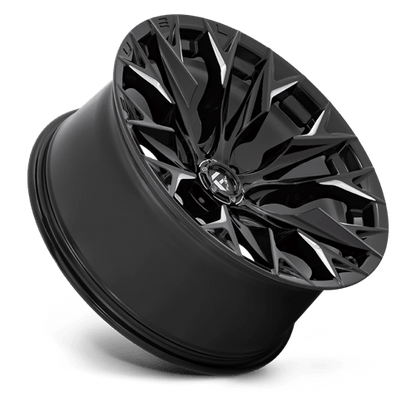 Fuel Offroad D803 FLAME Gloss Black Milled 22x10 -18 6x135mm 87.1mm
