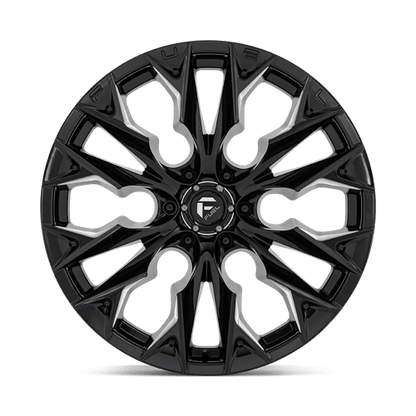 Fuel Offroad D803 FLAME Gloss Black Milled 22x10 -18 6x139.7mm 106.1mm