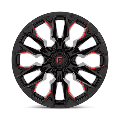 Fuel Offroad D823 FLAME Gloss Black Mill W/ Candy Red 20x9 +1 5x139.7mm 78.1mm