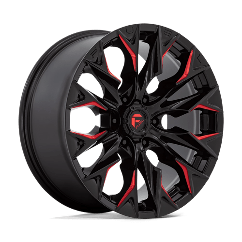 Fuel Offroad D823 FLAME Gloss Black Mill W/ Candy Red 20x9 +20 6x135mm 87.1mm
