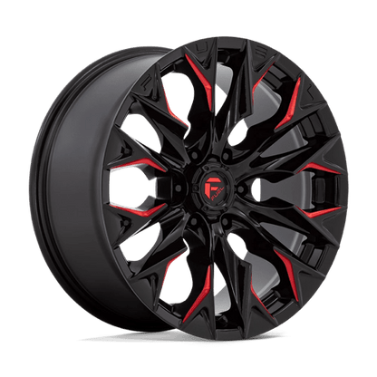 Fuel Offroad D823 FLAME Gloss Black Mill W/ Candy Red 20x9 +20 6x135mm 87.1mm