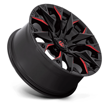 Fuel Offroad D823 FLAME Gloss Black Mill W/ Candy Red 20x9 +20 6x139.7mm 106.1mm