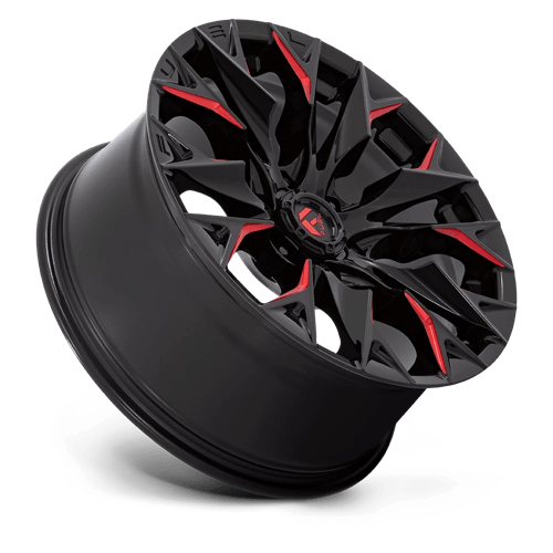 Fuel Offroad D823 FLAME Gloss Black Mill W/ Candy Red 20x9 +20 6x135mm 87.1mm