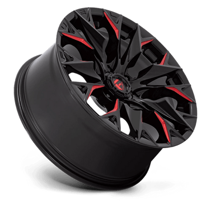 Fuel Offroad D823 FLAME Gloss Black Mill W/ Candy Red 20x9 +20 6x135mm 87.1mm