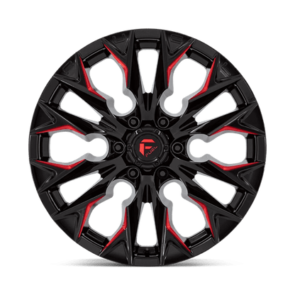 Fuel Offroad D823 FLAME Gloss Black Mill W/ Candy Red 20x9 +20 6x135mm 87.1mm