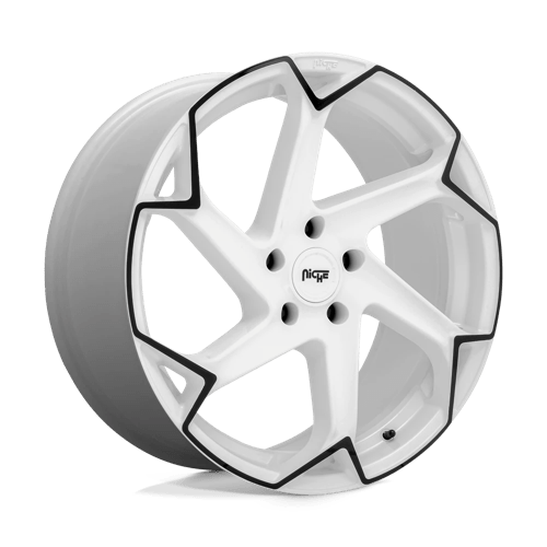Niche M257 FLASH Gloss White W/ Black 20x10.5 +40 5x114.3mm 72.6mm