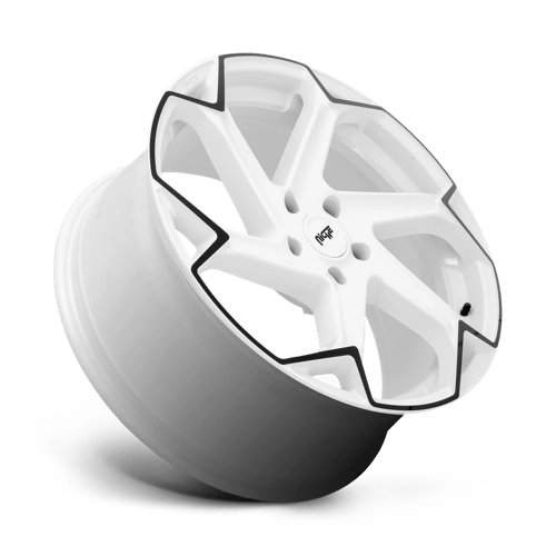 Niche M257 FLASH Gloss White W/ Black 20x10.5 +40 5x114.3mm 72.6mm