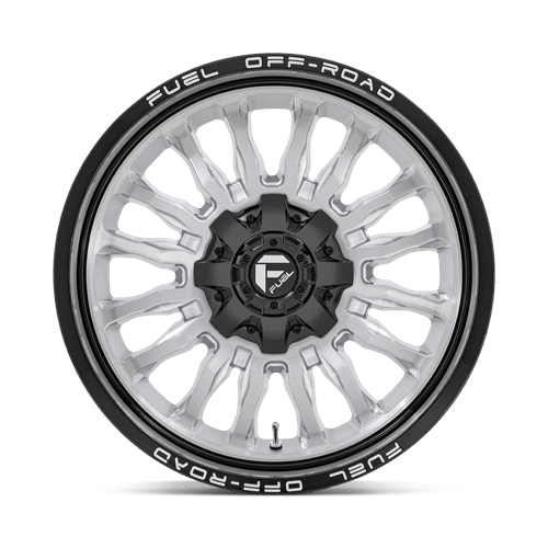 Fuel Offroad D798 ARC Silver Brush Face W/ Blk Lip 20x9 +1 8x180mm 124.2mm