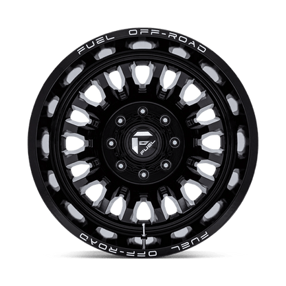 Fuel Offroad D868 ARC DUALLY Gloss Black Milled 22x8.25 -201 8x200mm 142mm