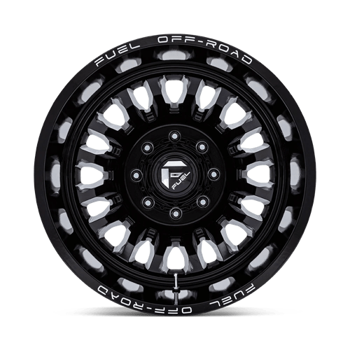 Fuel Offroad D868 ARC DUALLY Gloss Black Milled 22x8.25 -227 8x200mm 142mm