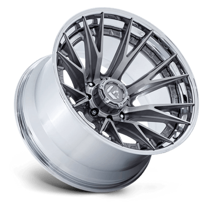 Fuel Offroad FC402 CATALYST Platinum W/ Chrome Lip 22x12 -44 8x180mm 124.2mm