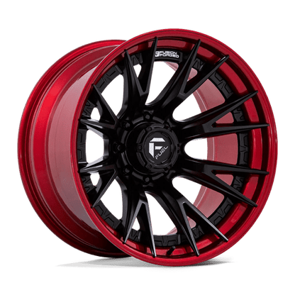 Fuel Offroad FC402 CATALYST Matte Black W/ Candy Red Lip 22x10 -18 8x180mm 124.2mm