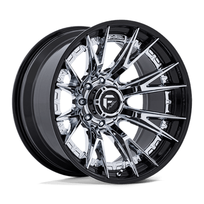 Fuel Offroad FC402 CATALYST Chrome W/ Gloss Black Lip 22x12 -44 8x165.1mm 125.1mm