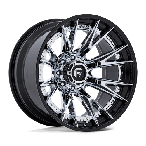Fuel Offroad FC402 CATALYST Chrome W/ Gloss Black Lip 24x12 -44 8x180mm 124.2mm