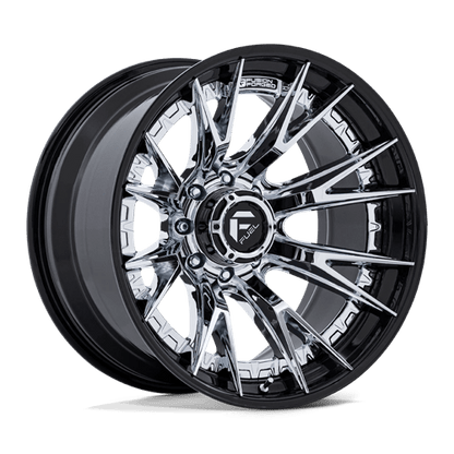 Fuel Offroad FC402 CATALYST Chrome W/ Gloss Black Lip 24x12 -44 8x180mm 124.2mm