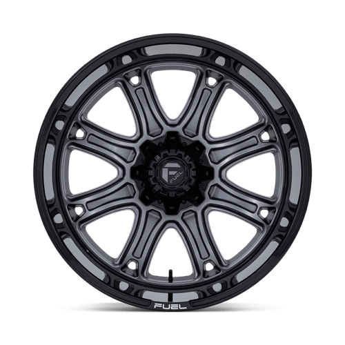 Fuel Offroad DARKSTAR Matte Gunmetal W/ Black Lip 22x10 +10 5x127|5x135mm 87.1mm