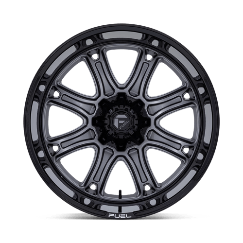 Fuel Offroad DARKSTAR Matte Gunmetal W/ Black Lip 22x10 +10 Custom 78.1mm