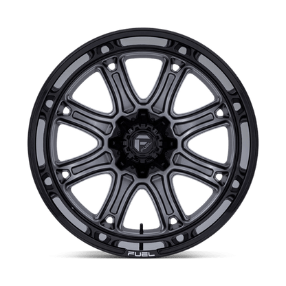 Fuel Offroad DARKSTAR Matte Gunmetal W/ Black Lip 24x12 -44 5x139.7|5x150mm 110.1mm