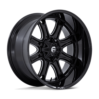 Fuel Offroad DARKSTAR Gloss Black Milled 22x9 +1 6x135|6x139.7mm 106.1mm