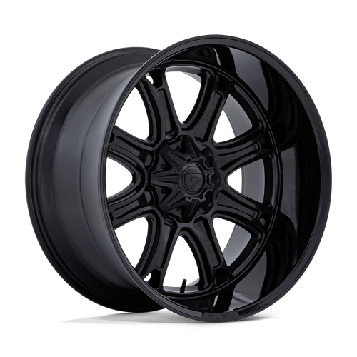 Fuel Offroad DARKSTAR Matte Black W/ Gloss Black Lip 22x10 +10 8x180mm 124.2mm