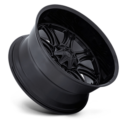 Fuel Offroad DARKSTAR Matte Black W/ Gloss Black Lip 22x10 +10 8x180mm 124.2mm