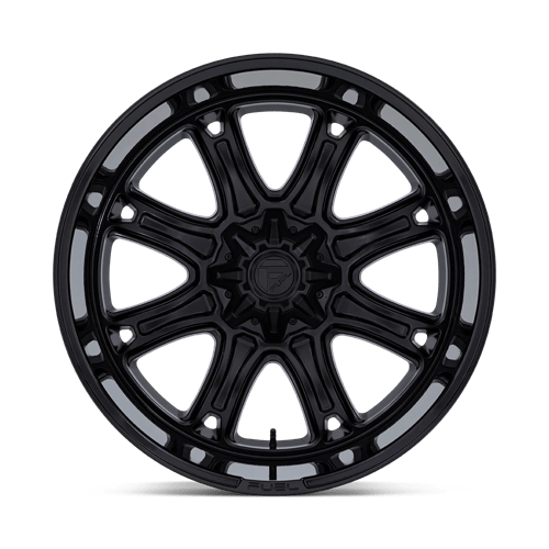 Fuel Offroad DARKSTAR Matte Black W/ Gloss Black Lip 22x10 +10 8x180mm 124.2mm