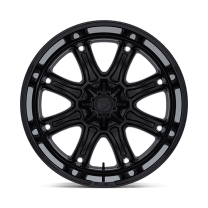Fuel Offroad DARKSTAR Matte Black W/ Gloss Black Lip 22x10 +10 8x180mm 124.2mm