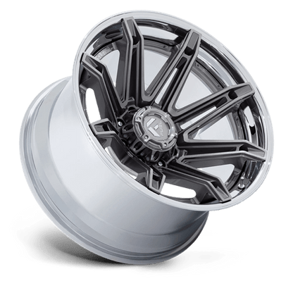 Fuel Offroad FC401 BRAWL Platinum W/ Chrome Lip 22x12 -44 8x180mm 124.2mm