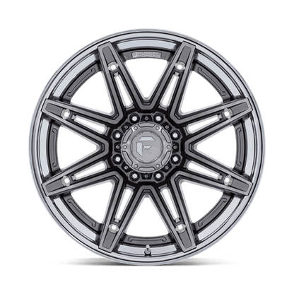 Fuel Offroad FC401 BRAWL Platinum W/ Chrome Lip 22x10 -18 6x135mm 87.1mm