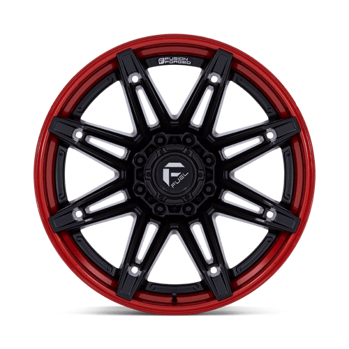 Fuel Offroad FC401 BRAWL Matte Black W/ Candy Red Lip 24x12 -44 8x165.1mm 125.1mm