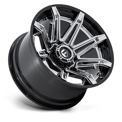 Fuel Offroad FC401 BRAWL Chrome W/ Gloss Black Lip 24x12 -44 8x165.1mm 125.1mm