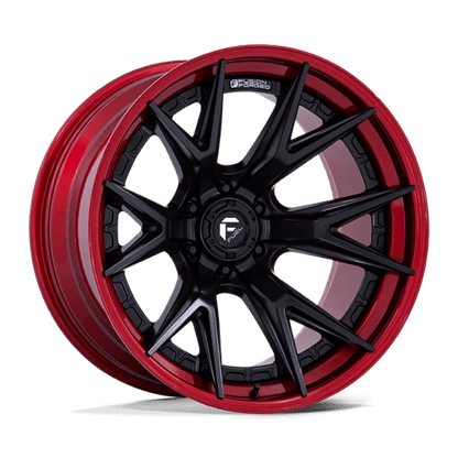 Fuel Offroad FC402 CATALYST Matte Black W/ Candy Red Lip 22x12 -44 6x135mm 87.1mm